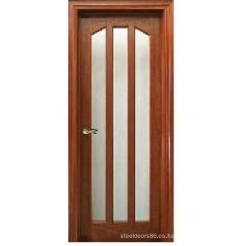 Panel de vidrio Puerta interior de madera (KD17B-G) (Puerta de madera maciza)